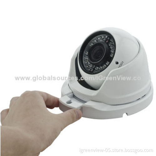 Security Camera 700TVL Vandal-proof IR Dome, 36Pcs IR LED, One-screw Easy Installation Design